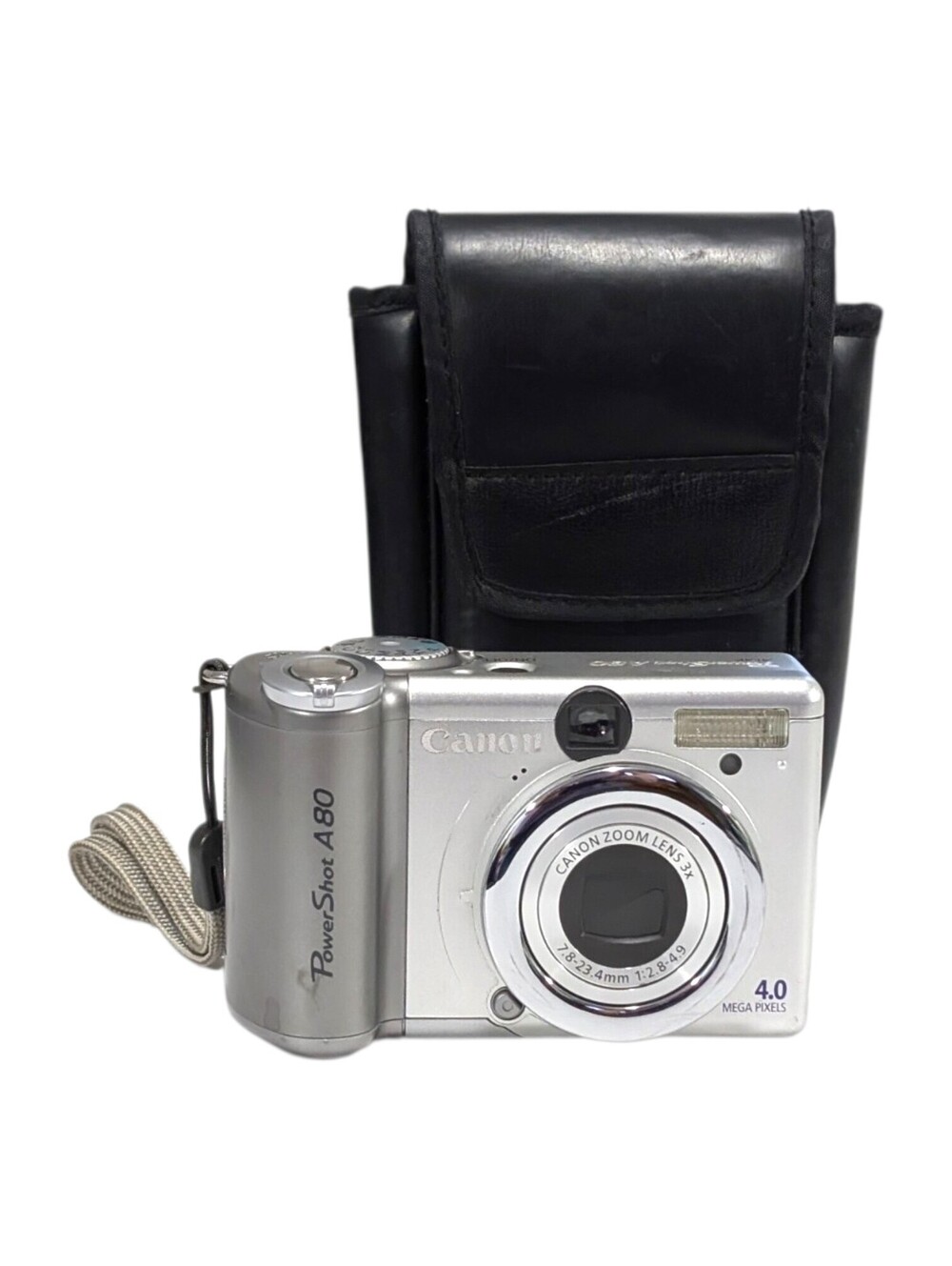 Canon PowerShot A80 4.0MP Digital Camera 3X Zoom Silver Tested
